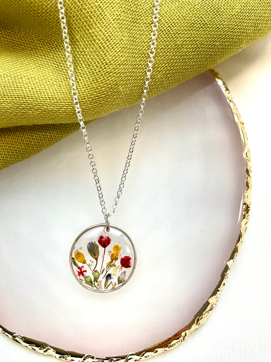 Sterling Silver Minimalist Botanical Necklace For Plant Lovers