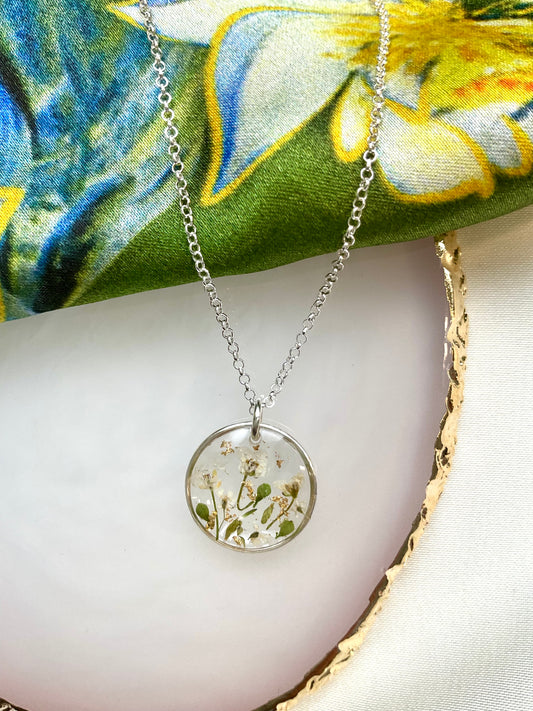 Sterling Silver Bridal Flower Necklace  – Wedding Gift Ideas